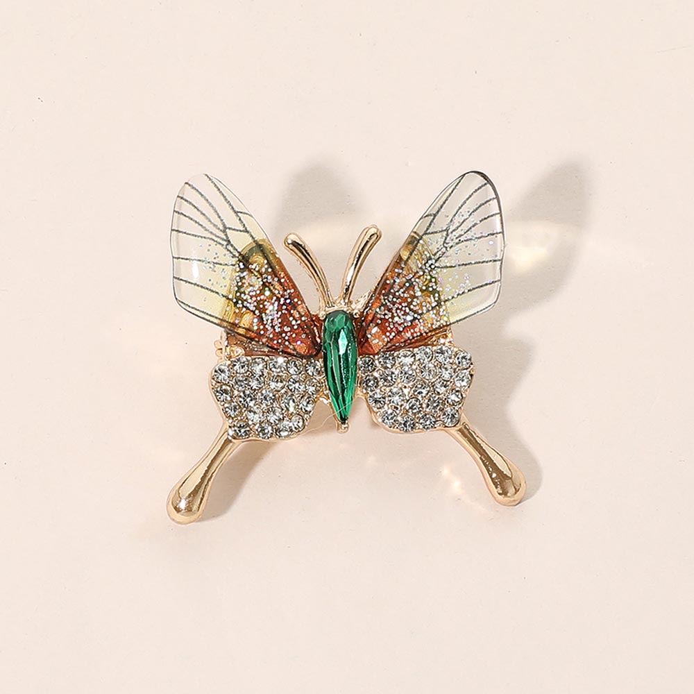 Madeline Love Yellow Sparkling Wing Butterfly Pin Brooch
