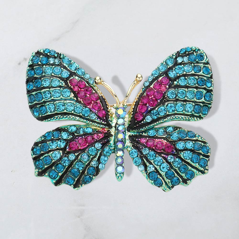 Blue Zircon, Fuchsia, Gold