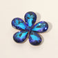 Madeline Love Blue Crystal Rhinestone Flower Brooch - Brooches