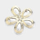 Madeline Love Blue Crystal Rhinestone Flower Brooch - Brooches - extra