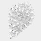 Madeline Love Rhodium Flower Centered Marquise Stone Cluster Vine Pin Brooch - Brooches