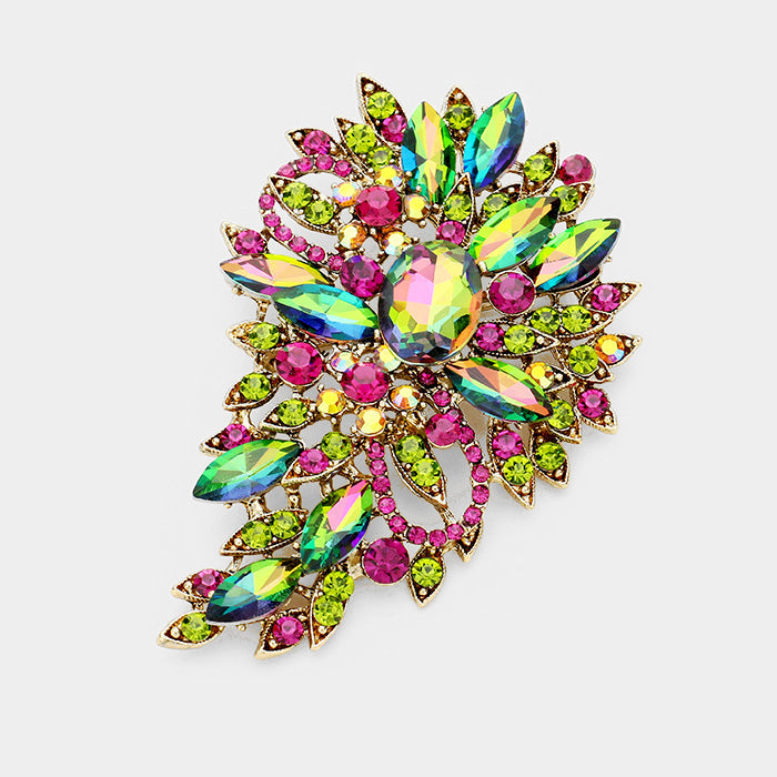 Madeline Love Vitrail Medium Crystal Bouquet Pin Brooch / Pendant - Brooches