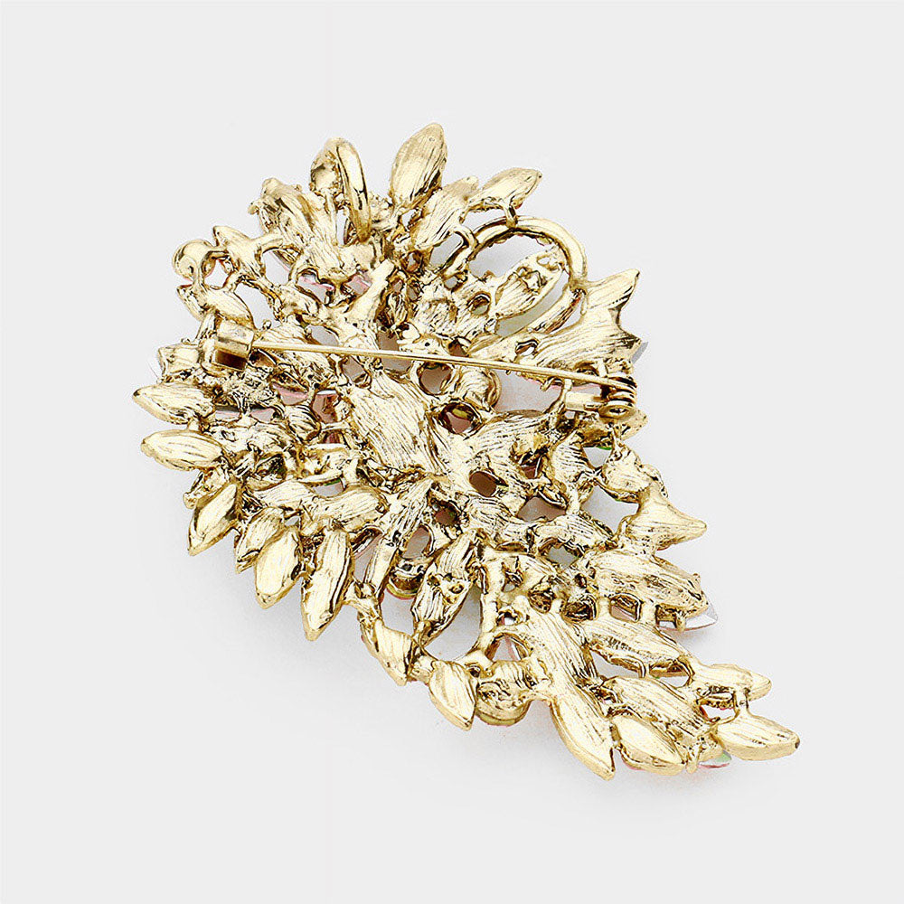 Madeline Love Peridot Crystal Bouquet Pin Brooch / Pendant - Brooches - desc