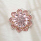 Madeline Love Pink Glass Stone Flower Pin Brooch
