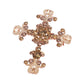 Madeline Love Lt Col Topaz Elegant Stone Embellished Cross Pin Brooch - Brooches - desc