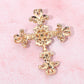 Madeline Love Lt Col Topaz Elegant Stone Embellished Cross Pin Brooch - Brooches - extra
