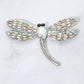 Madeline Love AB, Silver Sparkling Stone Embellished Dragonfly Pin Brooch - Brooches