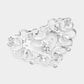 Stone Embellished Metal Heart Pin Brooch