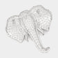 Madeline Love Clear, Gold, Red Rhinestone Pave Elephant Pin Brooch - Brooches - desc