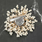 Madeline Love Cream, Gold Pearl Cluster Floral Pin Brooch Alligator Snap Hair Clip - Brooches - extra
