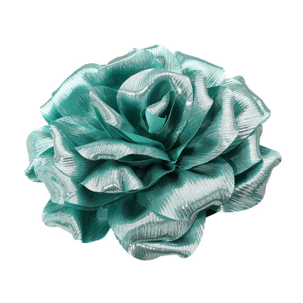Madeline Love Blue Zircon Metallic Fabric Flower Pin Brooch Hair Clip Hair Band Bracelet - Bracelets - extra