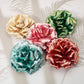 Madeline Love Pink Metallic Fabric Flower Pin Brooch Hair Clip Hair Band Bracelet - Bracelets - extra