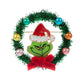 Red Holiday Grinch Wreath Pin Brooch