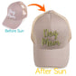 C.C Dog Mom Changing Color Pony Trucker Cap 100% Cotton