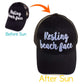 C.C Hello Sunshine Changing Color Pony Trucker Cap 100% Cotton