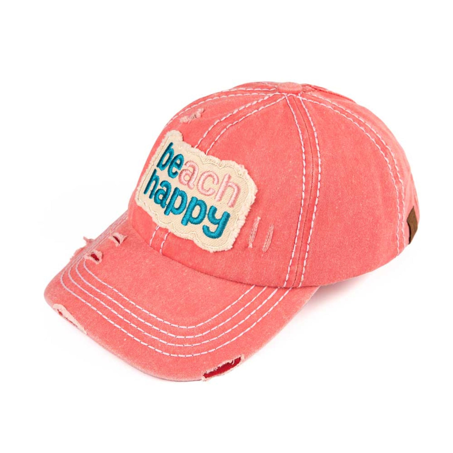 C.C Vintage Distressed Washed Cotton Pony Cap 100% Cotton One