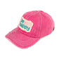 C.C Vintage Distressed Washed Cotton Pony Cap 100% Cotton One