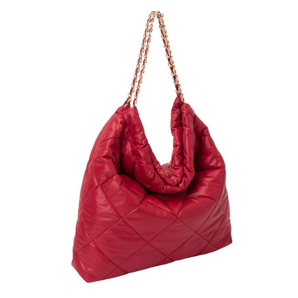 Burgundy Padded Adjustable Metal Strap Shoulder Bag, Carry your everyday items with ease with this bag. It features a padded shoulder strap and adjustable metal buckles, providing comfortable carrying and a secure fit. The strap also features a quick-release buckle for a quick and easy transition to a perfectly adjusted fit.