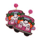 Fuchsia Felt Back Beaded Easter Bunny Carrot Pointed Car Dangle Earrings, perfect for the festive season, embrace the Easter spirit with these cute enamel painted carrot earrings, these adorable dainty gift earrings are bound to cause a smile or two. Surprise your loved ones on this Easter Sunday occasion, great gift idea for Wife, Mom, or your Loving One.