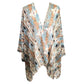 Beige Boho Patterned Sheer Cover Up Kimono Poncho, your neck deserves something better than cheap fabrics. This lightweight kimono poncho features a boho-patterned design. It's a design that gives any outfit a unique look. Perfect gift for a wife, birthday, holiday, or fun night out.
