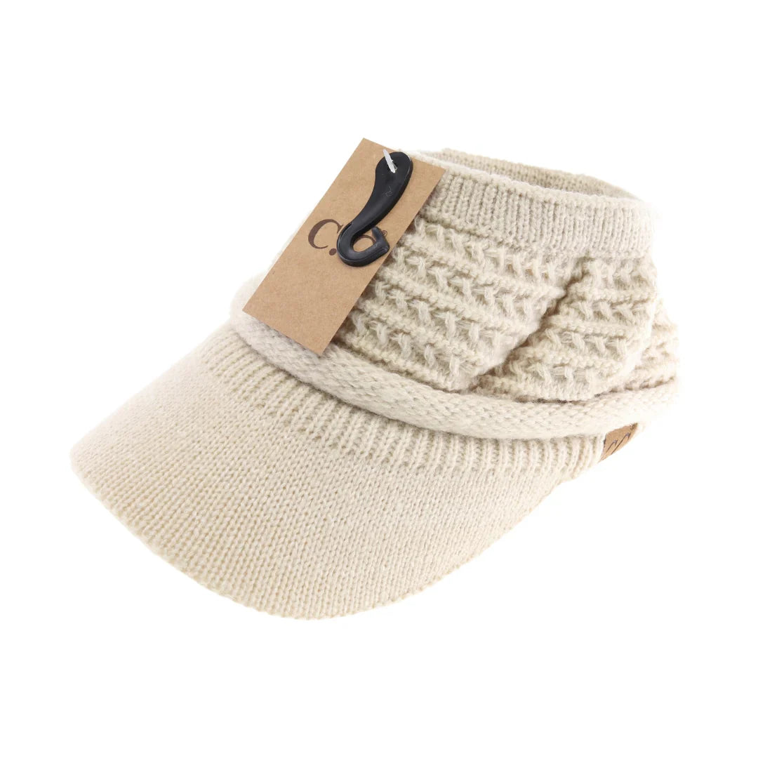 C.C Knitted Visor hat - Beige - Hat