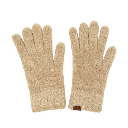 Beige C.C Plush Terry Chenille Gloves, made from ultra-soft, plush terry cloth, offer superior warmth and comfort. With their high absorbency ability, they are perfect for outdoor activities in the winter or for staying warm indoors. These gloves are durable and will stay in good condition for years to come.