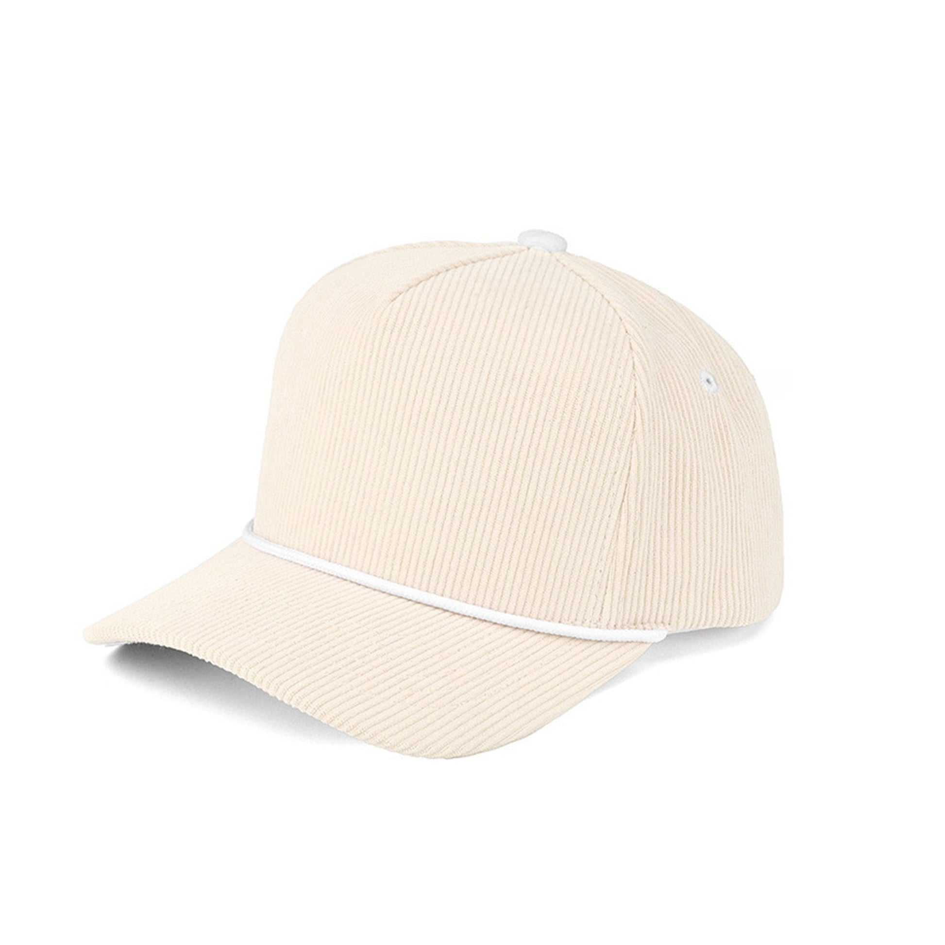 Beige Add timeless texture to your outfit with the C.C Solid Corduroy Snapback Trucker Cap, featuring a classic corduroy design and decorative rope detail for subtle style. Designed with an adjustable snapback closure and breathable mesh back, it offers a comfortable, customizable fit for everyday wear.