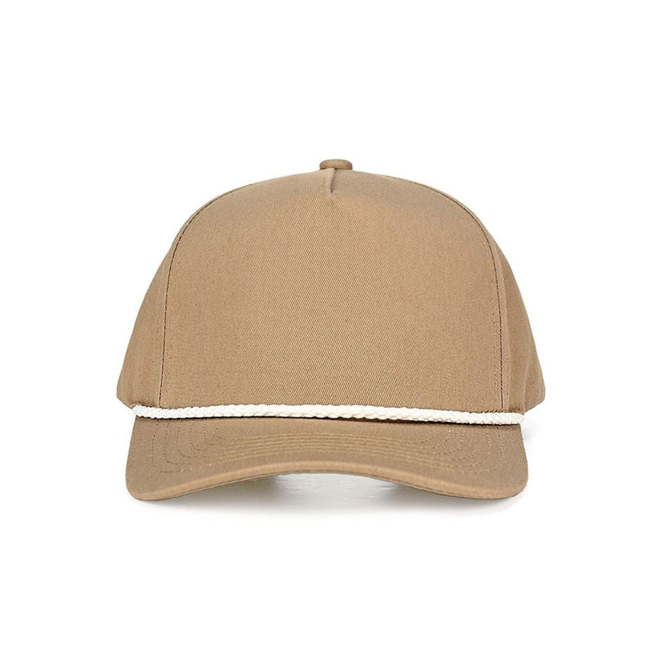 Beige CC Beanie Solid Trucker Hat Baseball Cap with Rope Point Detail features a clean, plain design accented by a classic rope detail for a timeless, laid-back look. The structured trucker style offers breathable comfort and an adjustable fit, making it perfect for everyday wear.