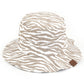 C.C ZEBRA PRINT BUCKET HAT