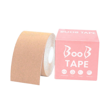 Beige Lift Tape Push Up Boob Nipple Cover Elastic Adhesive Tape offers a discreet and comfortable solution for achieving a lifted and supported look without the use of traditional bras. With its elastic and adhesive design, this tape provides a secure and natural lift while remaining undetectable under clothing. Upgrade your confidence and style with this innovative and convenient product. 