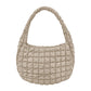 Beige Quilted Puffer Shoulder Crossbody Bag, Stay warm and stylish with this bag. Made of durable material, it is insulated to keep you cozy in the coldest conditions. The shoulder straps make it comfortable and convenient to carry, so you can bring everything you need with ease. Perfect for gifting on every occasion.