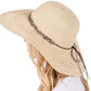 Beige Wide Brim Straw Sun Hat with Evil Eye and Multi Design Band offers stylish sun protection with its unique evil eye and multi-design band. Its wide brim provides ample shade while the evil eye brings a touch of charm. Stay safe from the sun while adding a fashionable touch to your outfit. 