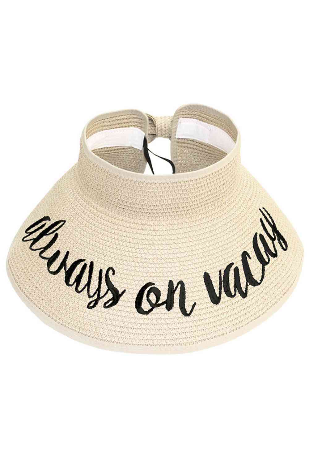 Beige Stay vacation-ready with this roll-up paper visor hat, designed for easy packing and maximum sun protection. Crafted from 100% paper, it's lightweight and breathable—perfect for beach trips, poolside lounging, or outdoor adventures.
