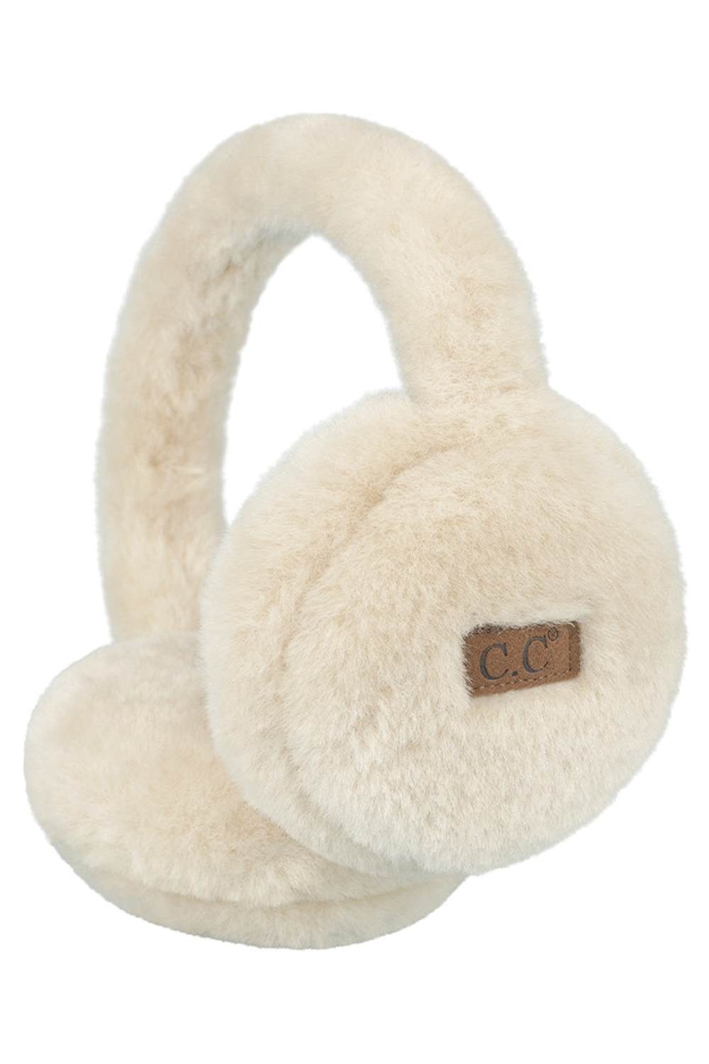 Beige Experience ultimate winter comfort with C.C Faux Fur Winter Earmuffs. These stylish ear warmers feature luxuriously soft faux fur that shields your ears from harsh cold while maintaining a chic, timeless aesthetic. The universal one-size fit ensures a snug, comfortable wear for anyone. Constructed from durable 100% polyester, they're built to last season after season. Whether you're commuting, enjoying outdoor activities, or simply stepping out on brisk days, these earmuffs are your go-to accessory fo