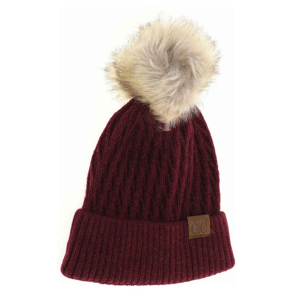 Berry Solid Honey Comb Fur Pom C.C Beanie combines expert craftsmanship with functional design. Featuring a textured honeycomb knit, this beanie provides enhanced warmth and durability. The addition of a soft fur pom adds a sophisticated accent, elevating everyday winter wear. Designed to stretch for a comfortable, secure fit, it’s an ideal accessory for cold-weather protection without sacrificing style or performance. 