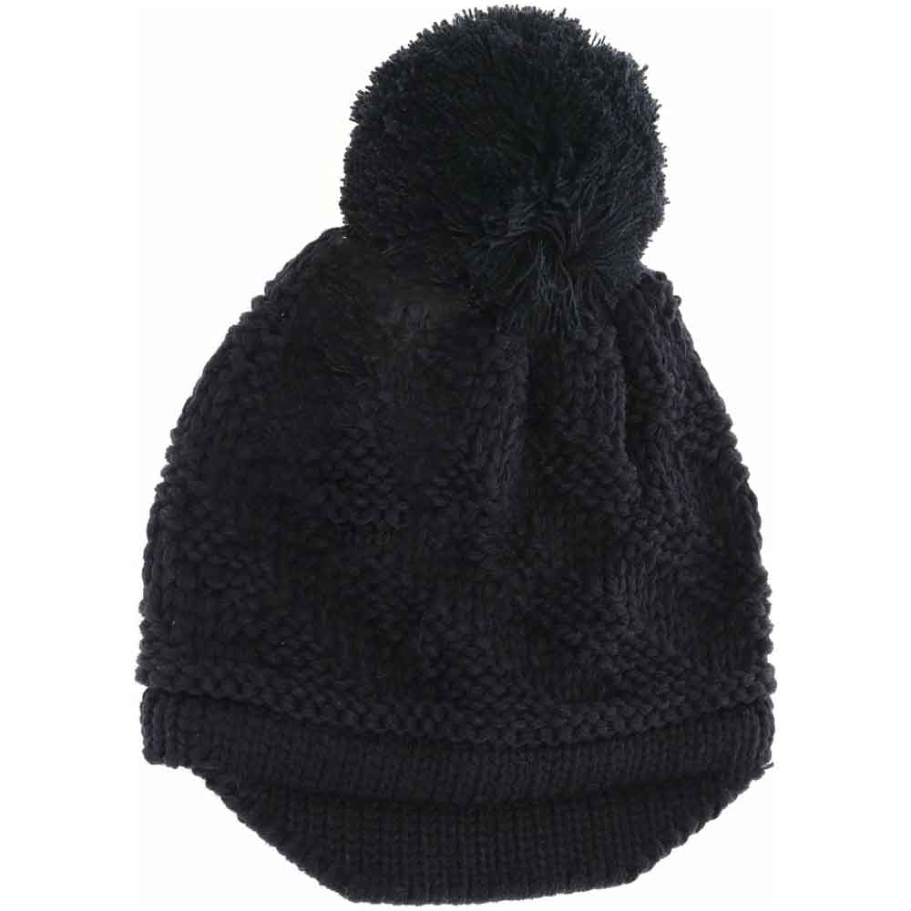 Black BABY Brim Beanie Hat with Pom combines practical design with cozy comfort. Its soft, breathable fabric gently shields your baby’s head while the subtle brim offers added protection from sunlight. The charming pom embellishment adds a playful touch, making it perfect for daily wear and outings. Expertly crafted to ensure a snug yet comfortable fit, this beanie keeps your little one warm and stylish throughout cooler seasons. 
