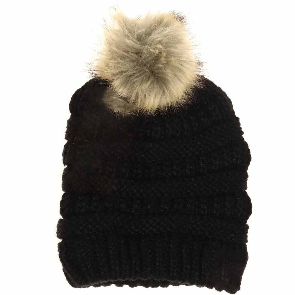 Black Baby Fur Pom CC Beanie combines cozy comfort with stylish design, featuring a soft, fluffy fur pompom that adds a playful touch. Crafted for delicate skin, its gentle fabric keeps little heads warm without irritation. Ideal for everyday wear, this beanie offers both functionality and charm to keep your baby snug during cooler weather. 