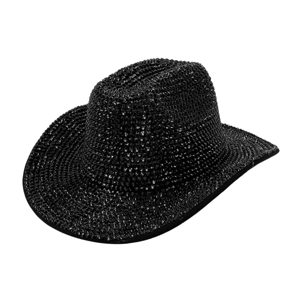 Black Bling Studded Fedora Hat is the perfect accessory for adding a touch of glamour to any outfit. With its stunning studded design, this hat is sure to make a statement. Made with high-quality materials, it offers both style and durability. Elevate your fashion game with this must-have piece.