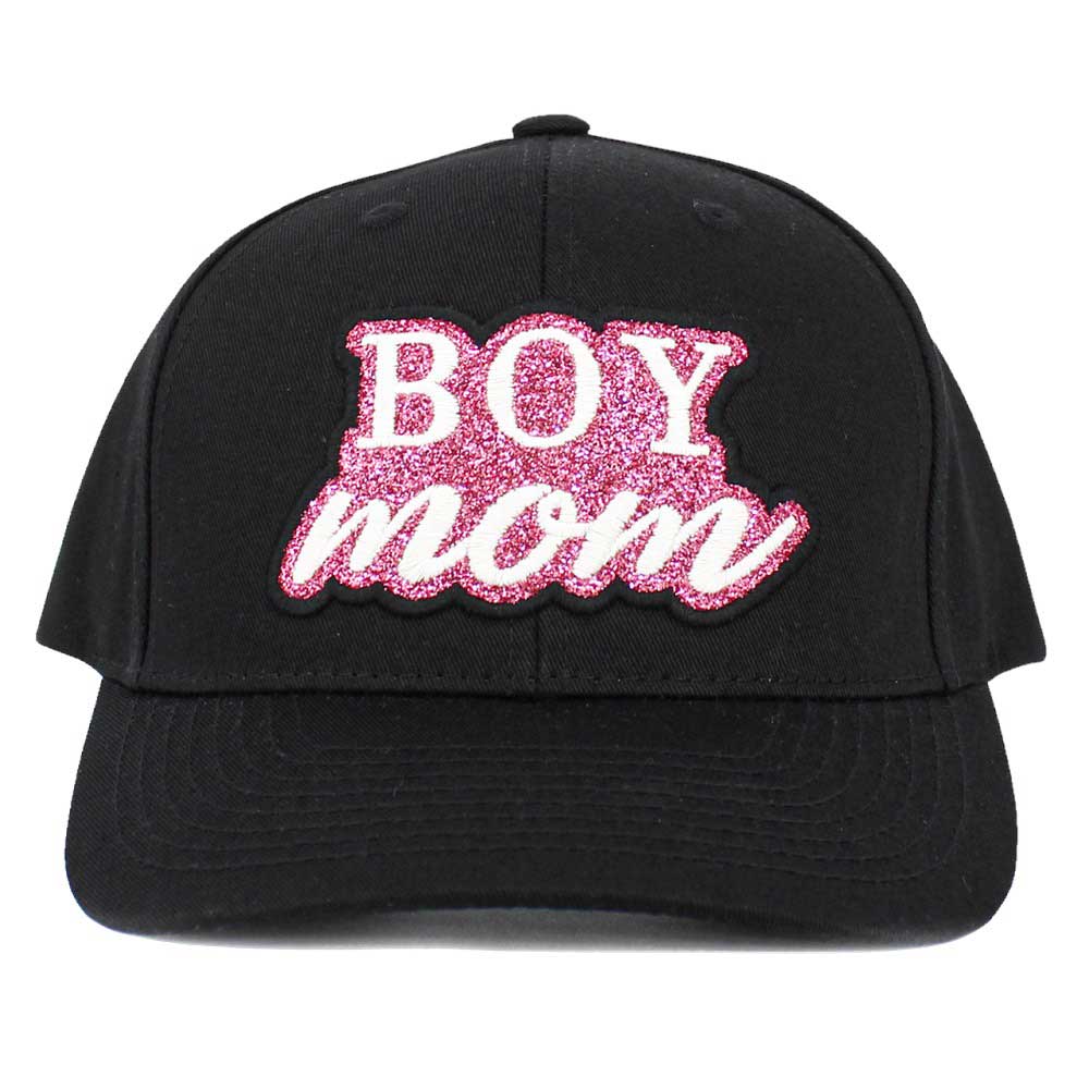 Black Boy Mom Message Baseball Cap, is made with comfortable cotton fabric and features an adjustable snap closure for a perfect fit. The embroidered message is sure to make any mom feel proud. Show your support for your little guy with this! Make a lovely gift to your newly mothered friends and family members.