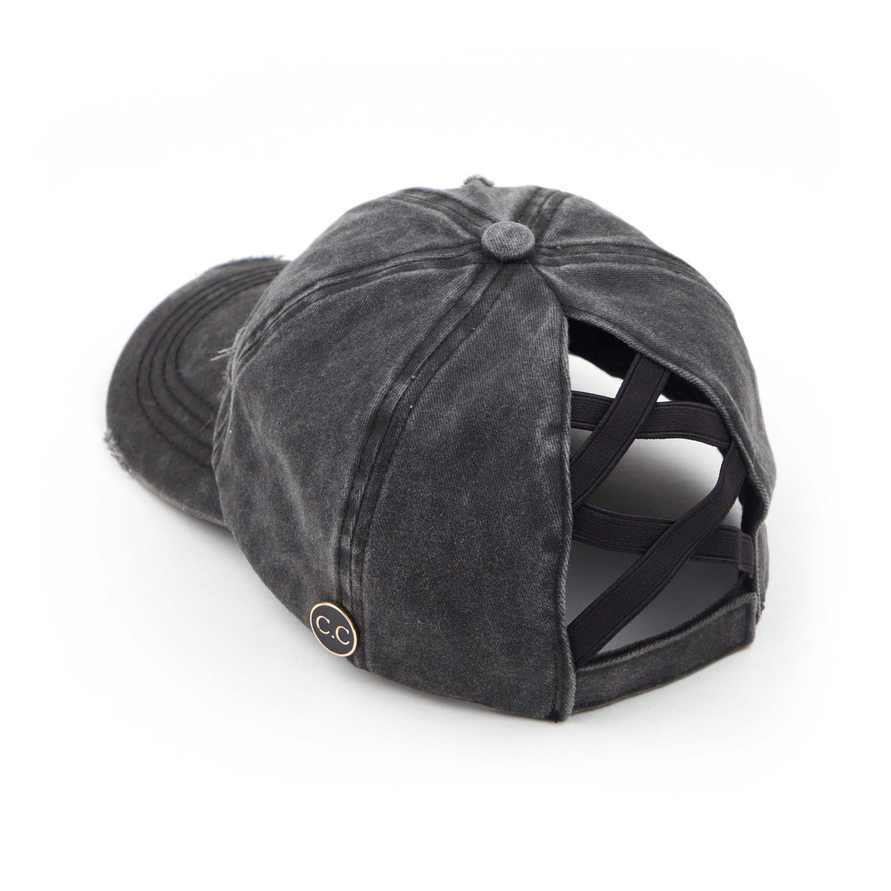 Black C.C BASEBALL PONYCAP is the perfect accessory for any sports enthusiast. Made with high-quality materials, this cap offers both style and functionality. With its comfortable fit and sleek design, it will keep you looking and feeling cool while you support your favorite team. Upgrade your game day look with the C.C BASEBALL PONYCAP.