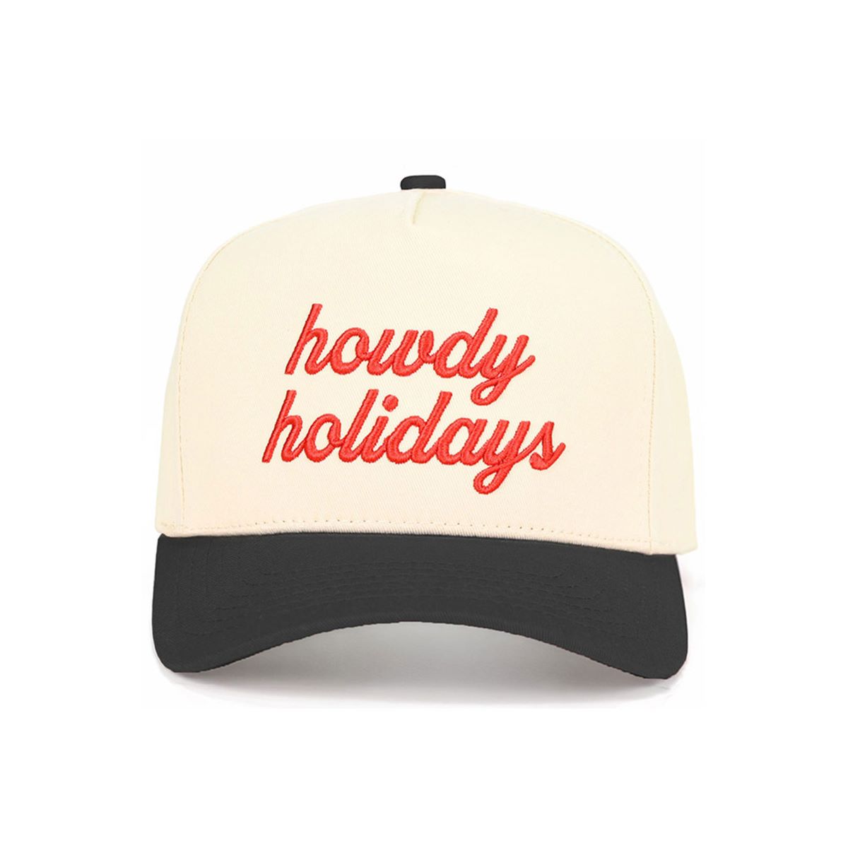 Celebrate the season in western style with the C.C “Howdy Holidays” Trucker Cap — a festive blend of comfort, charm, and cowboy cheer. Featuring bold embroidered lettering on the front, this cap pairs breathable mesh panels with an adjustable snapback for a perfect fit.