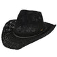 C.C Women's Horseshoe Lace Knitting Cowboy Hat