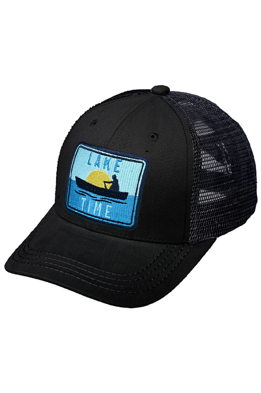 Black C.C LAKE TIME Embroidery Patch Baseball Cap combines style and function with its embroidered patch design and comfortable fit. Made with high-quality materials, this cap is the perfect accessory for a day out on the lake or any outdoor activity. Keep the sun out of your eyes while staying on trend with this must-have cap.