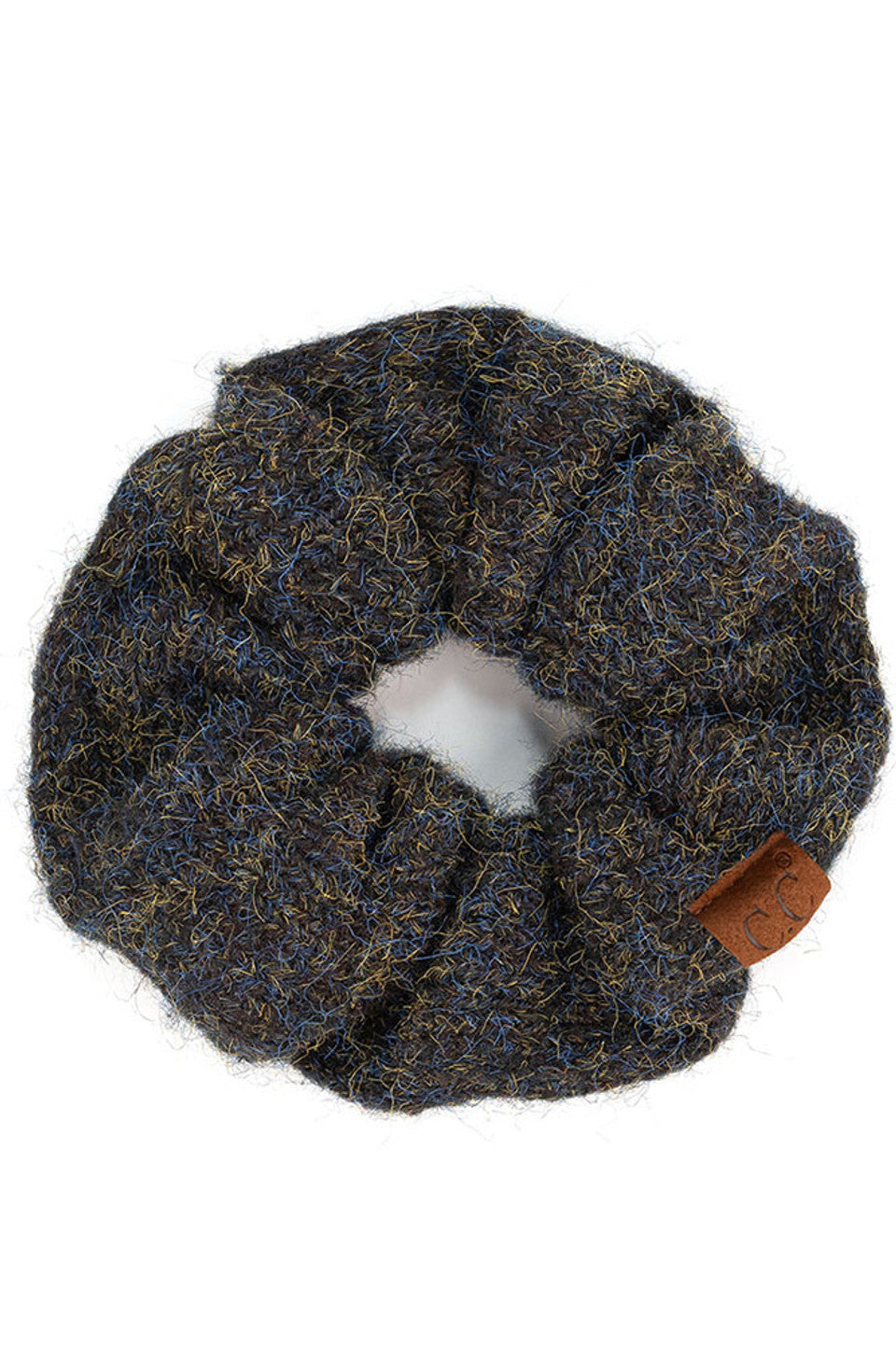 C.C Multi Yarn Knit Solid Color Soft Scrunchies