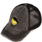 Black C.C SMILE CRISS-CROSS PONY CAP is a versatile and stylish accessory. Made with high-quality materials and a unique criss-cross design, it offers a secure and comfortable fit. Perfect for any season, this cap adds a touch of fashion to any outfit.