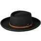 C.C Women's Vegan Leather Trim Boater Hat