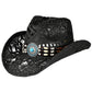 C.C Women's Western Wooden Bead Band Tea-Stain Cowboy Hat