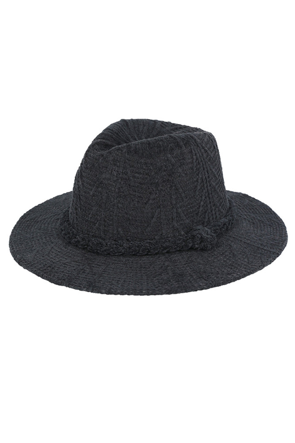 Black Chenille Pattern and Braided Band Winter Fedora combines thermal efficiency with sophisticated design. The textured chenille fabric provides exceptional warmth retention while maintaining breathability. The precision-crafted braided band creates visual interest and structural integrity. Designed with a classic silhouette that complements diverse facial structures, this fedora offers optimal protection against winter elements while elevating your seasonal wardrobe with architectural elegance. 