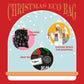 Reusable Christmas tote bag featuring a festive holly and berry print. Ideal for holiday shopping, gifting, or seasonal outings. Durable and stylish, it's a cheerful addition to your holiday essentials.