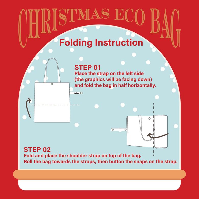 Reusable Christmas tote bag featuring a festive holly and berry print. Ideal for holiday shopping, gifting, or seasonal outings. Durable and stylish, it's a cheerful addition to your holiday essentials.